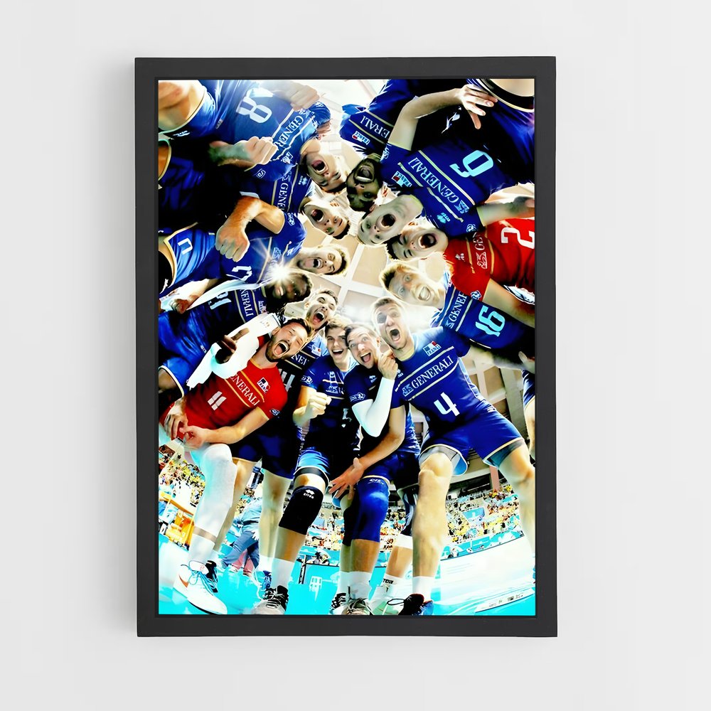 Poster Ensemble de Champions – affiche Volleyball (vue 2)